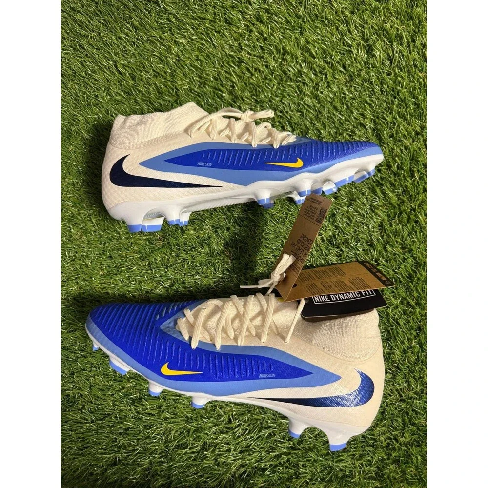 Mens 11.5 Nike Phantom Luna II Academy FG/MG Soccer Cleats Blue White HQ2279-400